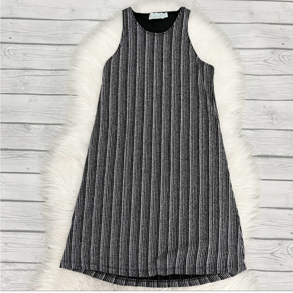 Veronica M Black and Silver Mini Shift dress
